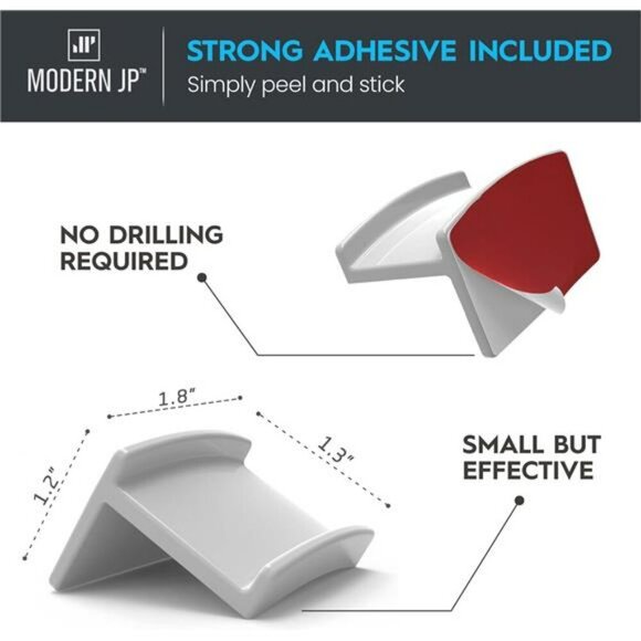 Wall Hat Hooks Adhesive Hat Rack Organizer for Baseball Caps Snapbacks 16 Pack - Picture 2 of 7